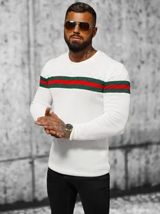Sweter męski ecru OZONEE L/2194Z - Ozonee - Swetry męskie - miniaturka - grafika 1