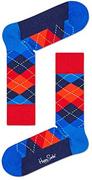 Skarpetki męskie - Happy Socks Argyle Sock, kolorowe i zabawne, Skarpety dla kobiet i mężczyzn, Niebieski-Czerwony (36-40) - miniaturka - grafika 1