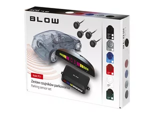 BLOW Czujniki parkowania PS-1 z wyświetlaczem LED i buzzerem 4 sensory 22mm zielone WD43-9327 - Czujniki parkowania - miniaturka - grafika 1