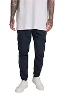 Spodnie męskie - Urban Classics Men's Spodnie Męskie Cargo, Niebieski (Navy), Rozmiar L - miniaturka - grafika 1