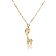 Naszyjniki - Naszyjnik z żyrafą srebro pozłacane - miniaturka - grafika 1
