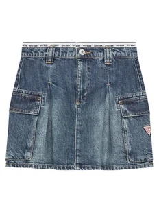 Guess Spódnica jeansowa J5RD07 D45E0 Niebieski Regular Fit - Spódnice - miniaturka - grafika 1