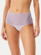 Majtki damskie - Chantelle Figi klasyczne z wysokim stanem Soft Stretch C11G80 Fioletowy - miniaturka - grafika 1