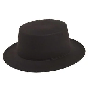 Dziecięca czapka jazzowa średnia wełniana czapka dziecięca z płaskim topem filcowa czapka retro imitacja owcy kapelusz z płaskim rondem BR400, Happ... - Czapki dla dzieci - miniaturka - grafika 1