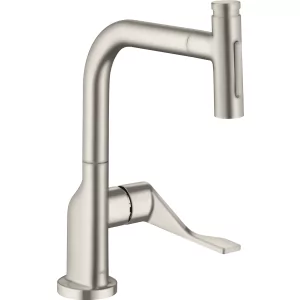 AXOR 39862800 AXOR Citterio Single lever kitchen mixer Select with pull-out spray 2jet, stal szlachetna - Baterie kuchenne - miniaturka - grafika 1