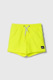Spodnie i spodenki dla chłopców - Quiksilver szorty kąpielowe dziecięce SOLID YTH 14 kolor żółty - grafika 1