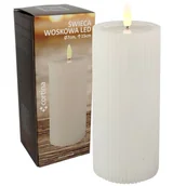 Świece - ŚWIECA WOSKOWA LED ŚWIECZKA NA BATERIE OZDOBA Z EFEKTEM PŁOMIENIA 15 CM - miniaturka - grafika 1