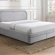 Meble do sypialni - Łóżko z szufladami 140 x 190 cm – Tkanina – Jasnoszary – INASTO. - miniaturka - grafika 1