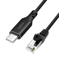 Kable USB - LogiLink USB 3.2 typ C - RJ45 1.0m - miniaturka - grafika 1