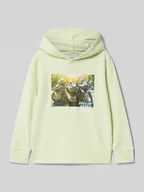 Swetry dla chłopców - Bluza z kapturem o kroju regular fit z czystej bawełny - miniaturka - grafika 1