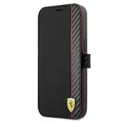 Etui i futerały do telefonów - Ferrari FESAXFLBKP13LBK iPhone 13 Pro / 13 6,1" czarny/black book On Track Carbon Stripe - miniaturka - grafika 1