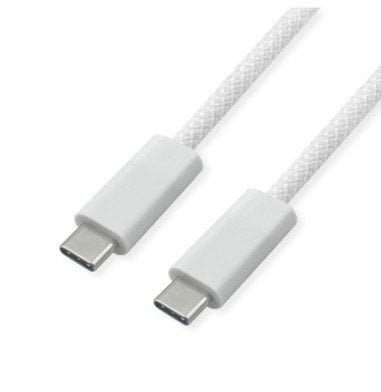 Kabel ROLINE USB4 Gen3x2, z Emark, C-C, M/M, 240W, biały, 1 m