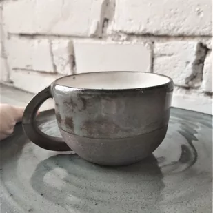 POTPOTSTUDIO Ceramiczny kubek z uszkiem POTPOTSTUDIO Metalik 250 ml 9388-uniw - Kubki - miniaturka - grafika 1