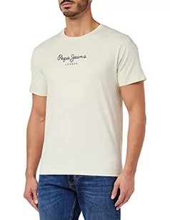 Pepe Jeans Koszulka męska Edward, beżowy (kość słoniowa), XS - Koszulki męskie - miniaturka - grafika 1