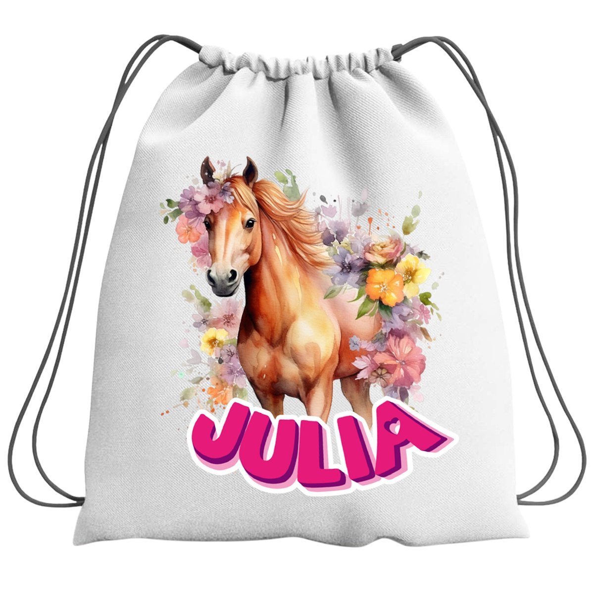 Plecak Worek Konie Koń Koniki Szkolny Na Buty WF Obuwie Z Napisem