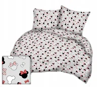 Pościel - pościel bawełna lux 200x220 + 2 poszewka B 255-8 miki kokardy czerwono-szar - miniaturka - grafika 1