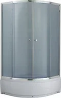 Kabiny prysznicowe - Savana Kabina prysznicowa narożna półokrągła z brodzikiem 90x90cm Drzwi przesuwne - miniaturka - grafika 1