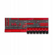 Pozostałe wyposażenie warsztatu - Tablica warsztatowa Lokke 39 elementów 116 x 39 cm, czarno-czerwona - miniaturka - grafika 1