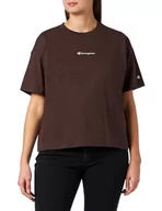 Koszulki i topy damskie - Champion Legacy American Classics W-Script Logo Light Cotton Jersey S-s Boxy Crewneck Koszulka damska, Brązowy, XL - miniaturka - grafika 1