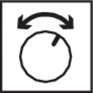 Gniazdka elektryczne - Hager Polo R.classic Łącznik żaluzjowy obrotowy z elementem centralnym i pokrętłem, 2-biegunowy, czarny, połysk 38122145 38122145 - miniaturka - grafika 1