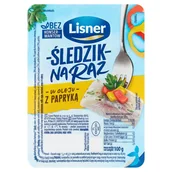 Konserwy i dania rybne - Lisner Śledzik na raz z papryką 100 g - miniaturka - grafika 1