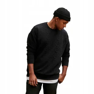 Męska bluza RELAXED FIT z tłoczonymi literami czarna V1 OM-SSNZ-0164 M - Bluzy męskie Męska bluza RELAXED FIT z tłoczonymi literami czarna V1 OM-SSNZ-0164 M - Bluzy męskie - miniaturka - grafika 1