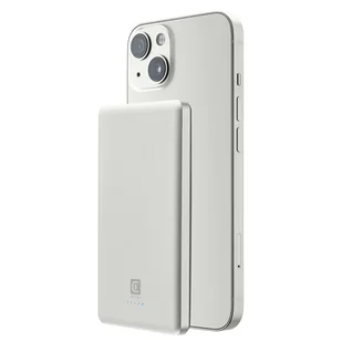 Cellularline MAG Lite Ultra Slim 5000 - Power bank indukcyjny 5000mAh MagSafe (srebrny) - Powerbanki - miniaturka - grafika 1