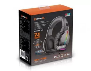 Real-El GDX-7780 RGB czarno-szare - Słuchawki - miniaturka - grafika 1