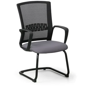 Fotel biurowy, krzesło biurowe Krzesło konferencyjne ROY, szary - Fotele i krzesła biurowe - miniaturka - grafika 1