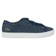 Trampki damskie - Buty lifestylowe Lacoste L 12 12 317 W 7-34CAW0017003 białe niebieskie - miniaturka - grafika 1