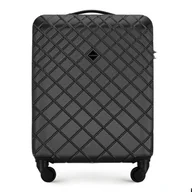 Walizki - Walizka kabinowa z ABS-u w ukośną kratkę - miniaturka - grafika 1