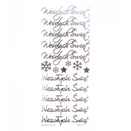 Scrapbooking - Naklejki Ażurowe Wesołych Świąt 16 Szt. Srebrne Dpnk-132 Dalprint - miniaturka - grafika 1