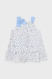Sukienki i spódniczki dla dziewczynek - Mayoral sukienka niemowlęca kolor biały mini rozkloszowana - grafika 1