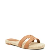 Klapki i japonki damskie - Tommy Hilfiger Skórzane klapki EMBOSS - miniaturka - grafika 1