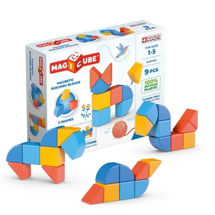 Klocki magnetyczne GEOMAG Magicube - Zwierzęta - 9 elementów - Klocki - miniaturka - grafika 1