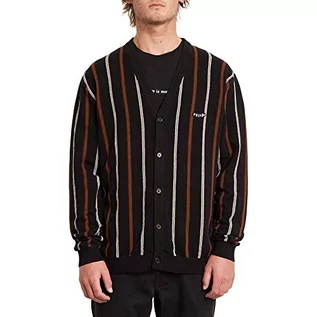 Koszule męskie - Volcom Męska koszula z długim rękawem Williekearl Cardigan czarny czarny XL A0732003 - grafika 1