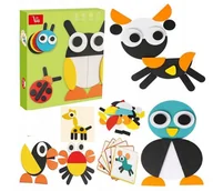 Układanki dla dzieci - Drewniane Puzzle Klocki Układanka Montessori A2 - miniaturka - grafika 1