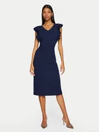 Sukienki - Vila Sukienka koktajlowa Clara 14100344 Granatowy Slim Fit - miniaturka - grafika 1