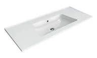Umywalki - Flaminia Bloom Umywalka wisząca lub meblowa 122x51,5 cm biały połysk BM120L - miniaturka - grafika 1