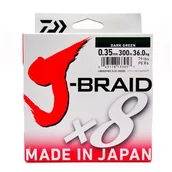 Żyłki wędkarskie - Plecionka Daiwa Dark GREEN J-BRAID X8 0.35MM 300M 12751-135 - miniaturka - grafika 1