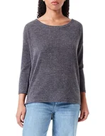 Koszulki i topy damskie - Only Koszulka damska, Szary (Dark Grey Melange Dark Grey Melange), XXS - miniaturka - grafika 1