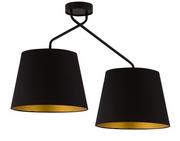 Lampy sufitowe - Sigma plafon Lizbona 2 2xE27 czarny/miedź 32116 32116 - miniaturka - grafika 1