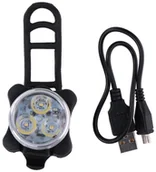 Lampki rowerowe - Dunlop Lampka rowerowa przednia na akumulator USB Dunlop E-10058 - miniaturka - grafika 1