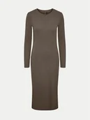 Sukienki - Pieces Sukienka codzienna Kylie 17126214 Brązowy Slim Fit - miniaturka - grafika 1