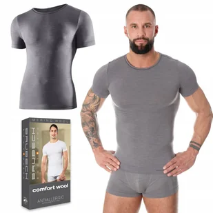 BRUBECK SS11030 koszulka męska termo WEŁNIANA - XL - Koszulki męskie - miniaturka - grafika 1