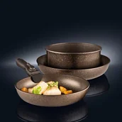 Zestawy garnków i patelni - Zestaw patelni z garnkiem AMBITION Gold z odpinaną rączką 3-elementowy - miniaturka - grafika 1