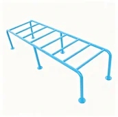 Wyposażenie sportowe i gimnastyczne - Małpiszon drabinka gimnastyczna drabinka sufitowa metalowa niebieska 200x40 cm do ćwiczeń - miniaturka - grafika 1