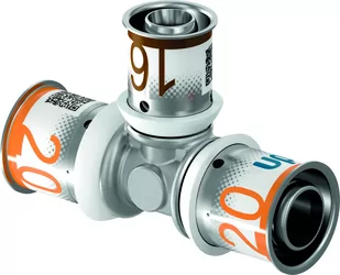 Uponor S-Press PLUS trójnik redukcyjny 20-16-20 - Łączniki, trójniki, kształtki - miniaturka - grafika 1