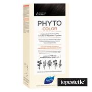 Farby do włosów i szampony koloryzujące - Phyto ALES GROUPE Color Trwała koloryzacja włosów 3 Ciemny kasztan 100 ml - miniaturka - grafika 1