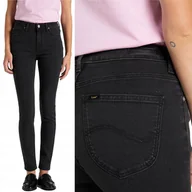 Spodnie damskie - Lee SCARLETT HIGH Washed Black RURKI WYSOKI STAN CIEMNOSZARY DżINS W26 L29 - miniaturka - grafika 1